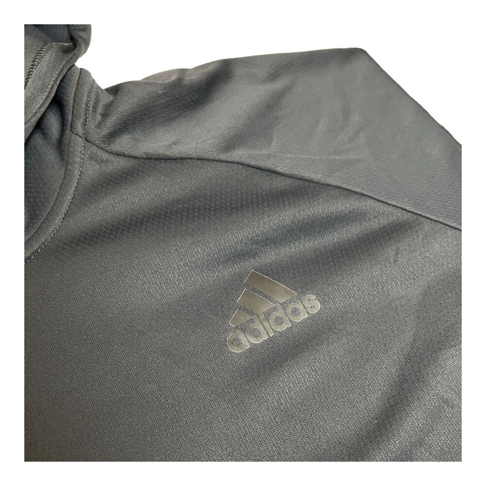 Adidas Hoodie Men 2XL Orange Full-Zip DH9071 Grey Activewear Running Outdoors - Picture 9 of 14